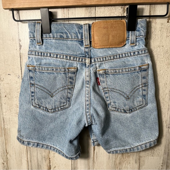 Levis Vintage 90s 550 Denim Light Wash Jorts Relaxed Fit Kids Size 2T - Picture 1 of 6